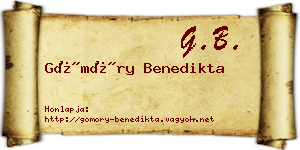 Gömöry Benedikta névjegykártya